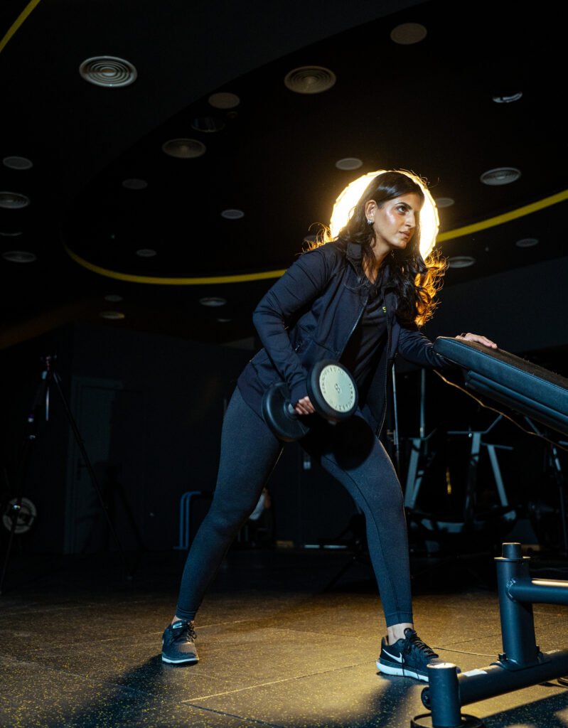 Girl weight training